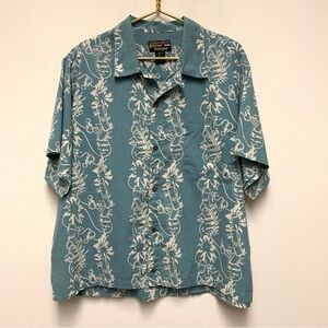 VTG 1998 Pataloha Men’s XL Patagonia Hawaiian Rock Climber Teal Camp Aloha Shirt